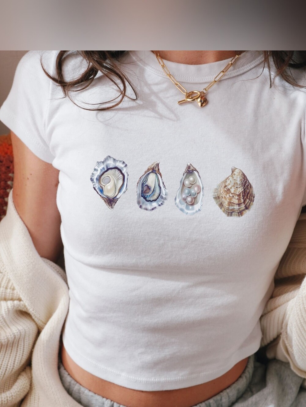 Soft oyster Crewneck Tee